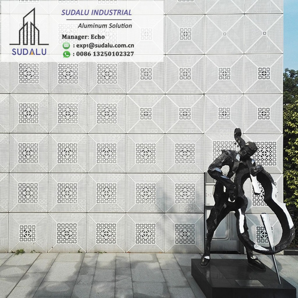 SUDALU White Color Aluminum Ceiling Decoration Panel OEM design Metal Panel from China Panel Factory