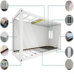 Galvanized Steel Frame Prefab Wooden Container House for Manufactured Portable