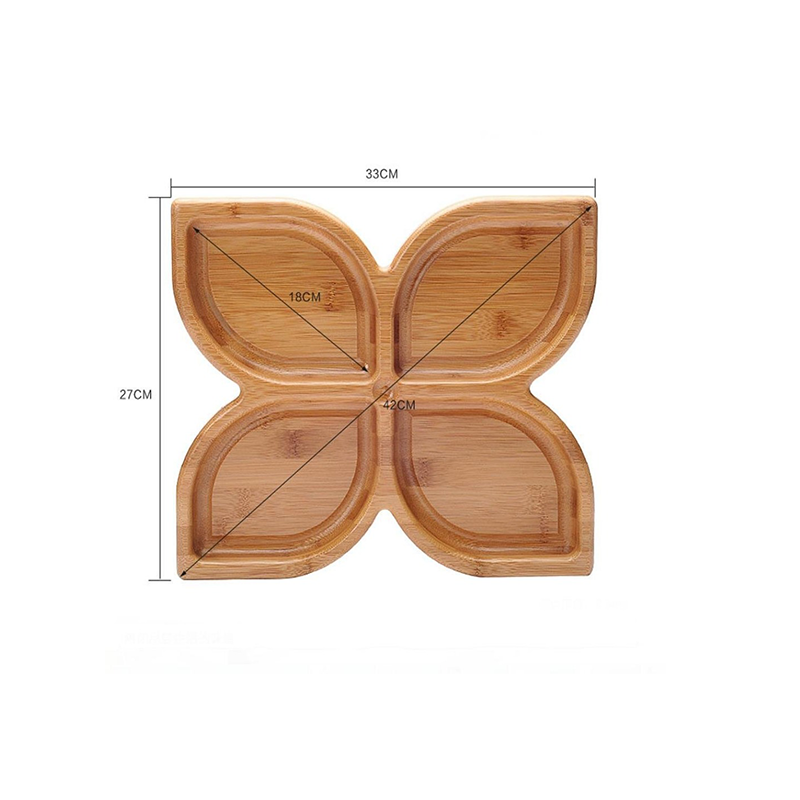 Source Eco-Friendly Bamboo Tray Customizable Specifications for Dried Fruit and Snacks
