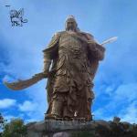 Bronze Guan Gong Sculpture Copper Metal Kwan Kung Statue Outdoor Large Custom