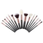 Jessup 15pcs Black/Rose gold Multitask Essential Makeup Brush Set Makeup Tools