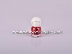 Quality lovely style nail polish cap 11ml cute nail polish bottle nail polish plastic cosmetic packaging flat brush wholesale