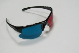 Quality Anaglyph Plastic Red Cyan 3D Glasses , Reusable Polarized Glasses wholesale