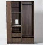 5-star luxury new design Zebra wood veneer hotel wardrobe for hotel guestroom