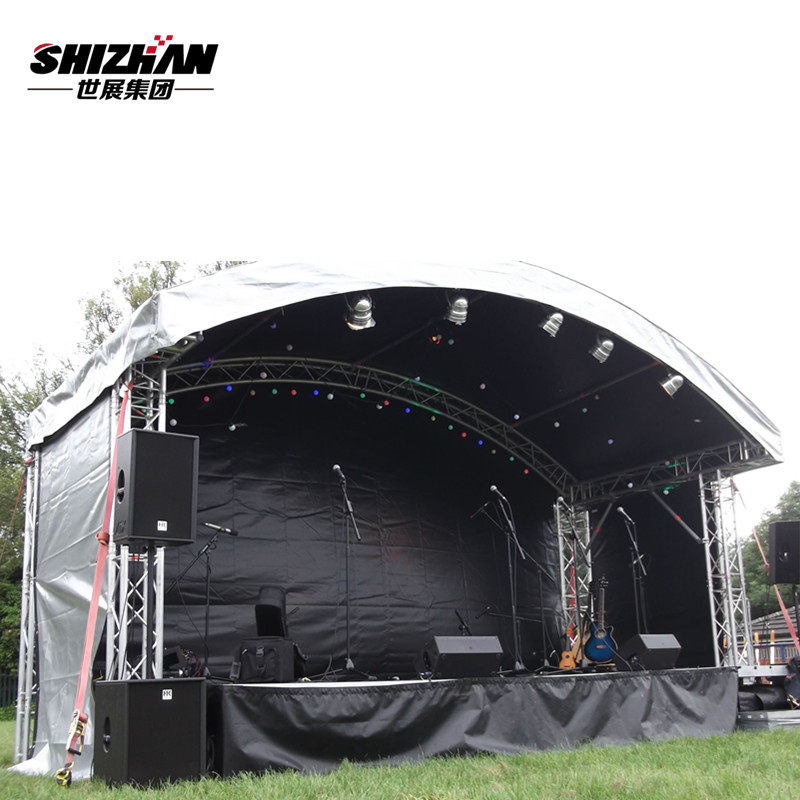 Aluminum Lighting Truss Tower Speech Space Frame Roofing Circular Roof Modular Shine Structure