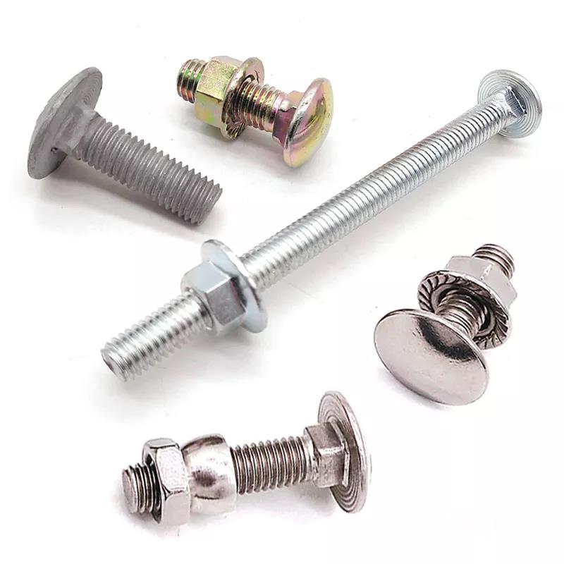 Sliver Grade 8.8 10.9 Bolt Din 603 607 605 ASME m8 m14 m16 Bolt And Nut Square Neck Mushroom Round Head Carriage Bolt