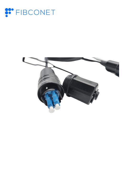 Fibconet Waterproof Connector IP68 Fiber Optic Equipment with LC/UPC Duplex Connector