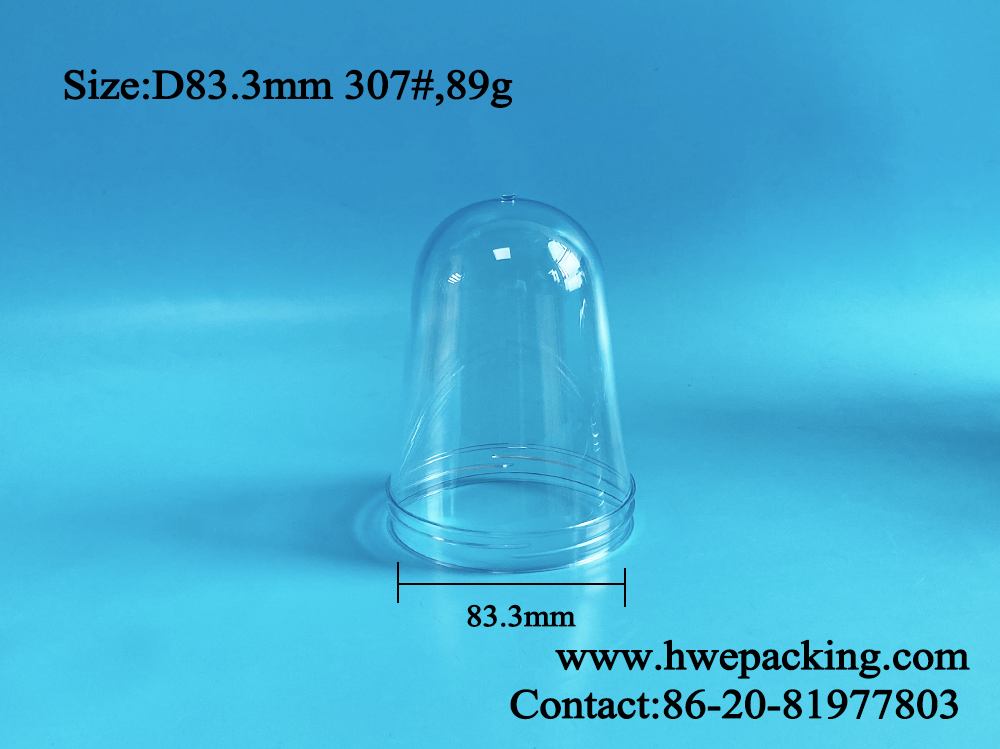 1000ml PET Bottle Preform 307# clear Screw Lid Plastic Can Thick Wall Wide Mouth 83mm