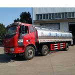 15001 - 30000L Fresh Milk Tanker Truck , FAW 15.3m3 304 Stainless Steel 6*4