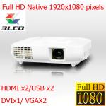 Hot Selling Full HD Cinema Projector With HDMI USB TV Tuner VGA Beamer 3LED