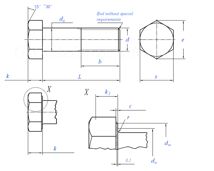 GB Standard M1.6 M2 M2.5 M3 M4 M5 M6 M8 M10 M12 M14 M16 M20 ZINC PLATED Hex Head Bolts for Durable Performance