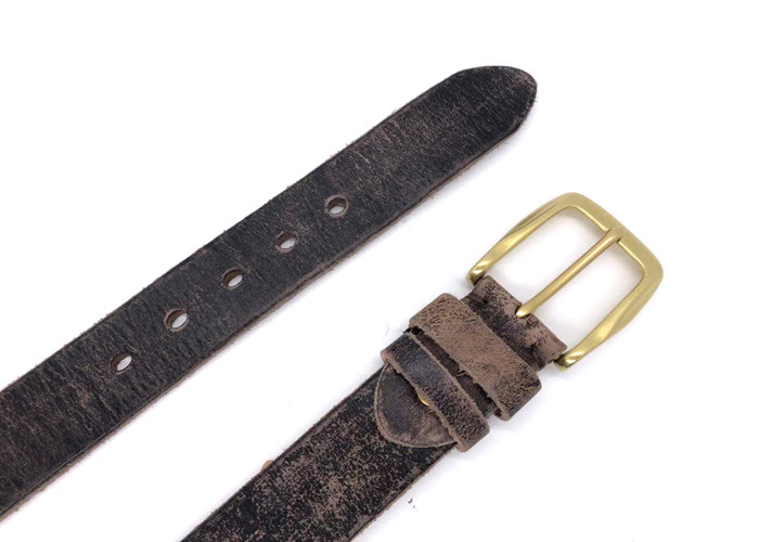 Causal Style Men Genuine Leather Belt With Classic Single Prong Buckle