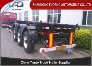 Quality 45ft Chassis Container Trailer Three Axles Skeletal Semi Trailer Truck First Axle Lift wholesale