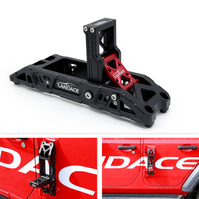 Off Road Aluminium Alloy Side Door Hinge Foldable Step Foot Pedal for Jeep Wrangler