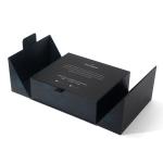 Clothing Black Eco Friendly Gift Box Packaging Magnet Rigid Paper With Foam