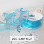 40mm Polyester Organza Ribbon With Satin Edge Shinny Pink Organza Ribbon