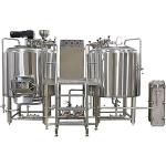PLC / DCS Stainless Steel Beer Brewing System , 1500L Industrial Beer Brewing