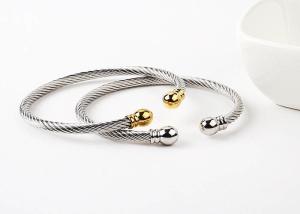 Quality Fashion titanium steel bracelet female hand accessories twisted C-shaped bracelet plated 18k gold gift accessories wholesale