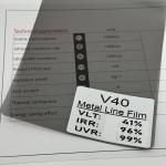 NASIDO V40 Metallic Window Film UV Blocking Privacy Protection Lightweight