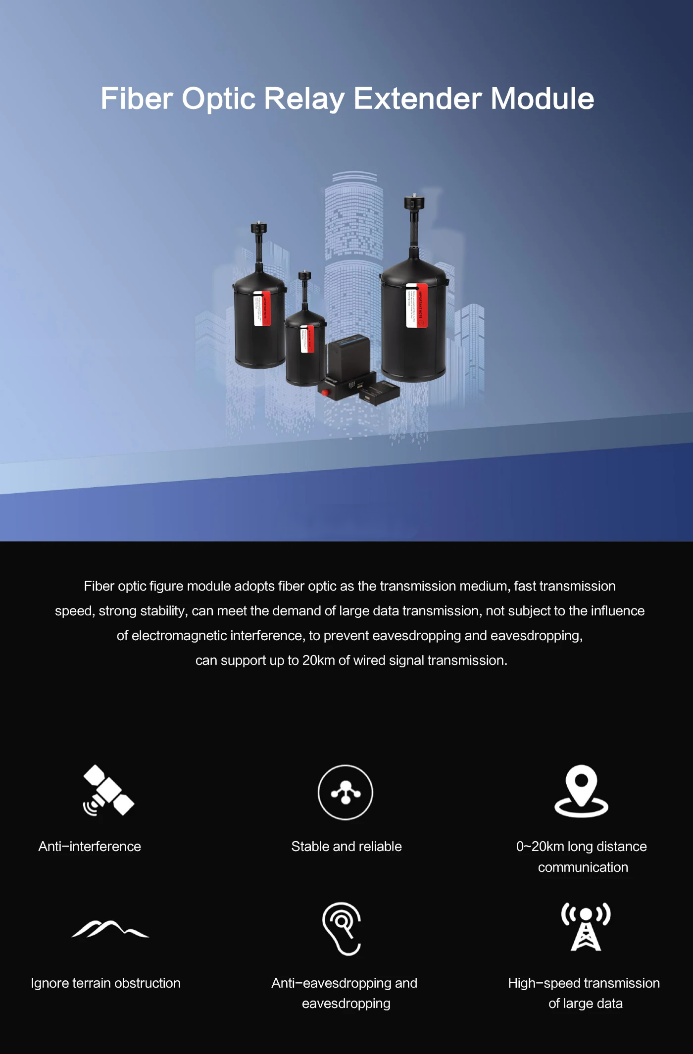 Anti Interference Fiber Optic PFV Drone Kit 1km/2km/3km/5km/10/15/20km