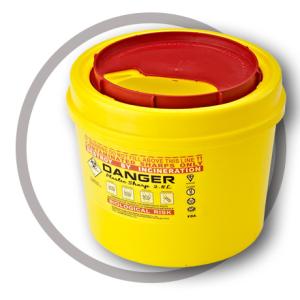 Quality 2.8 Litre Sharps disposal container, Sliding Lid, Red,Sharps Container | WinnerCare wholesale