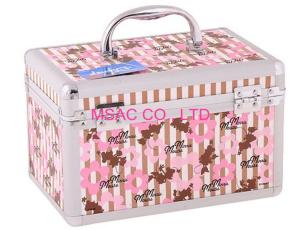 Quality Aluminum Beauty Cases Pink Hair Dressing Boxes With Lock wholesale