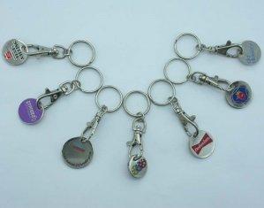 Quality Laser Engraving Iron / Brass 1.2mm Promotional Metal Keyrings wholesale