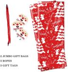 36X44" 0.02mm Plastic Christmas Gift Sacks Pressure Resistance