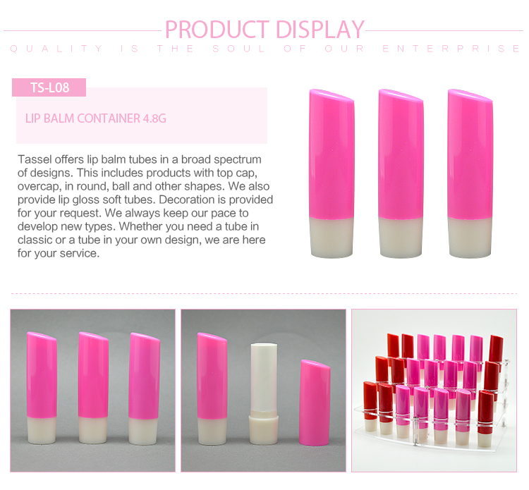 Chapstick Tube Holder Empty Lip Gloss Tubes Sample Display With Lid Caps