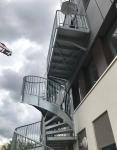 Light Gauge Galvanized Steel Stairs Spiral Staircase Stainless Steel Handrail
