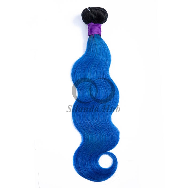 #T1B/Blue Body Wave Remy Human Hair Bundles Sew In Weave Bundles Brazilian Bundle Deals