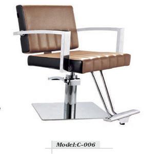 Quality salon chair,hair salon furniture, stainless steel armrest ,hydraulic chair C-006 wholesale