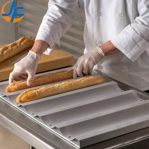 Quality RK Bakeware China 18X26 Full Size Glazed Aluminum French Baguette Bread Baking Tray wholesale