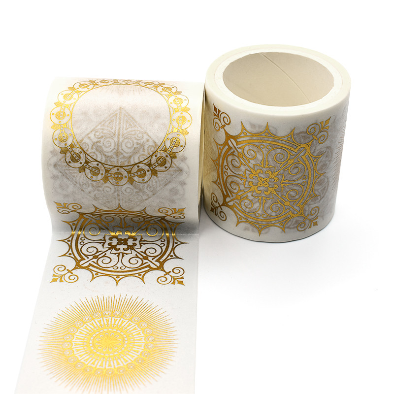 Custom Writable Cute Washi Paper Tape Printed Silver Or Gold Foil Washi Tape