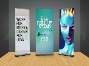 Quality Casting Free Standing Banner Frame , Horizontal Banner Stands Retractable wholesale