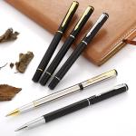 0.5mm Writing Width Gel-Ink Classic Roller Metal Ball Pen for Office Supply