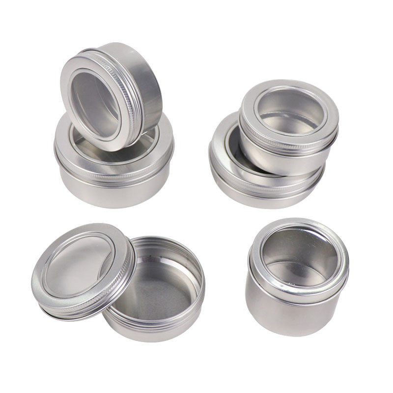 Custom Logo Round Aluminum Cosmetic Jars Metal Tea Canisters For Food Storage