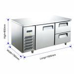 0℃-5℃ Electric Stainless Steel Restaurant Worktable Refrigerator for Storage and
