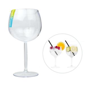 Quality Clear Reusable Plastic Wine Glasses Cocktail Plastic Gin Balloon Home Picnics BBQ wholesale