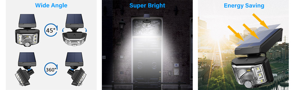 Wireless outdoor solar motion sensor light