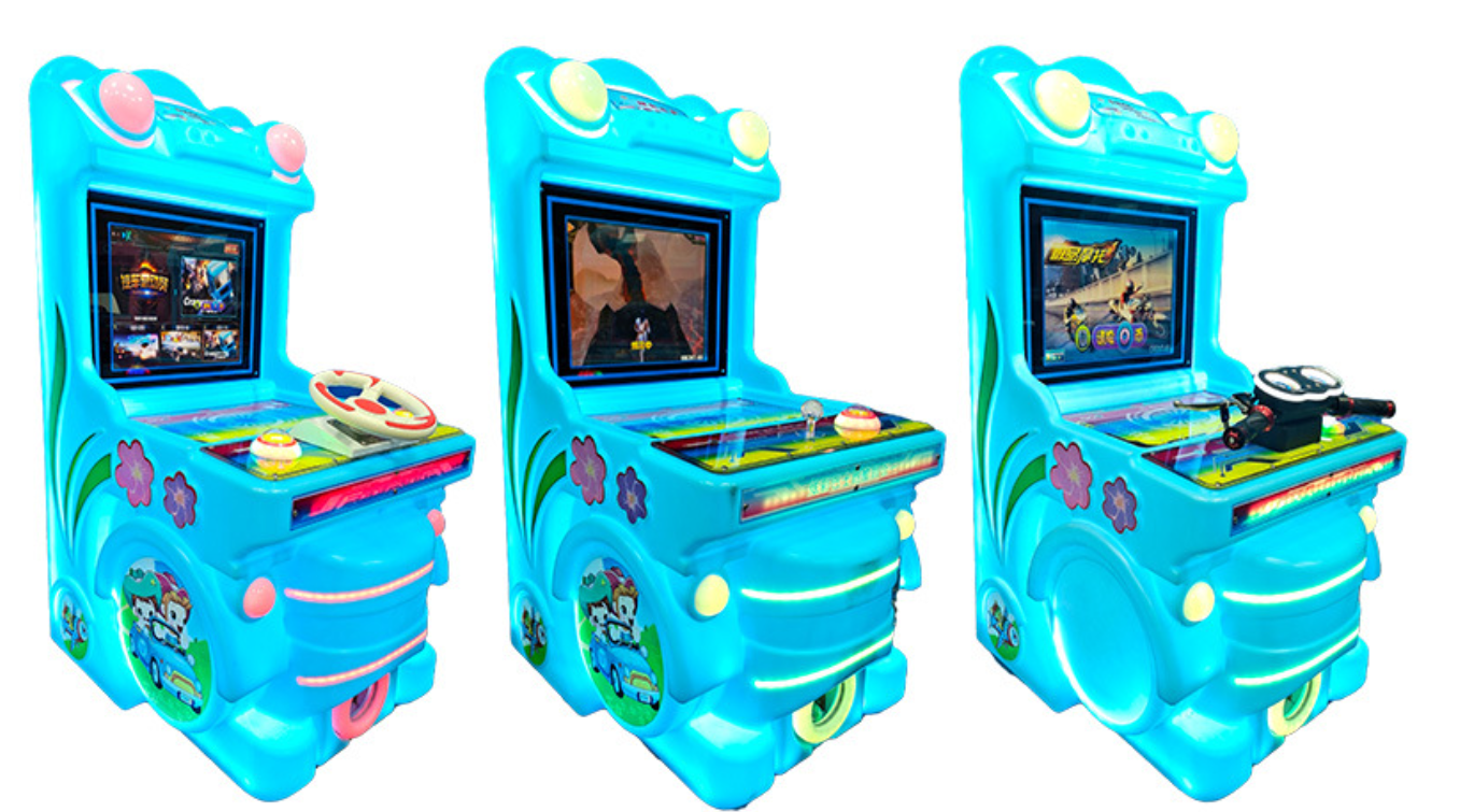 Dreamland Happy kids bus coin operated single go fishing arcade video game machine for sale