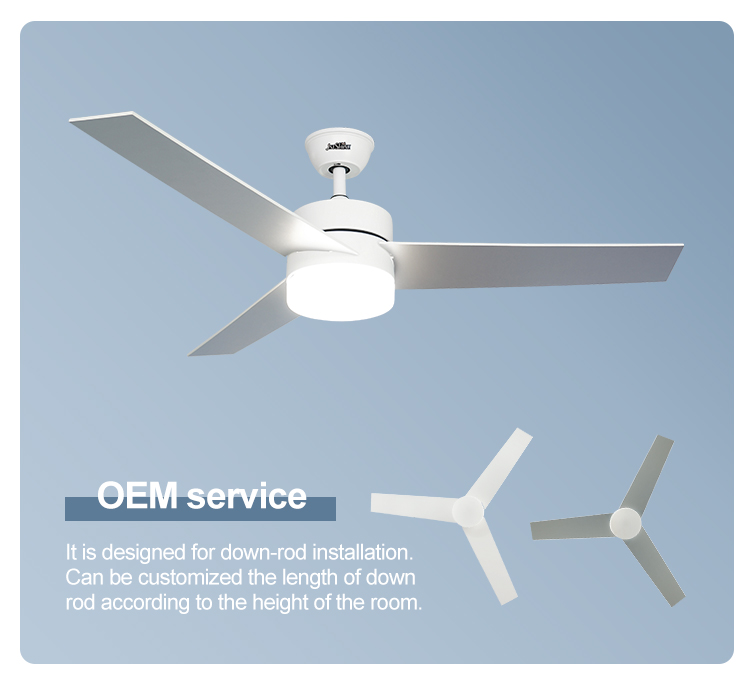 Metal Lamp Body Material Ceiling Fans with Light and Remote 1stshine Simple