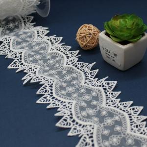 Quality 11.5cm Floral Embroidery Lace Trim For Lady Dress wholesale