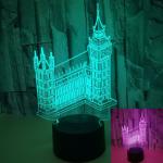 Building Big Ben 3D Night Lights Colorful custom picture Vision Gift Acrylic