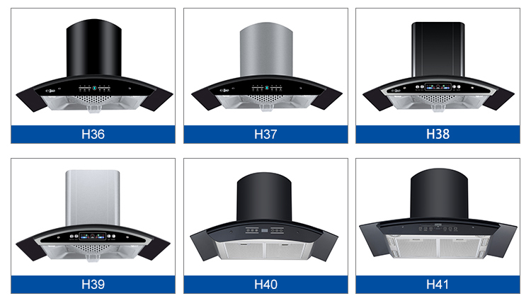 Electric Arc Glass Chimney Hood Stainless Steel Housing App Controlled Kitchen Range Hood