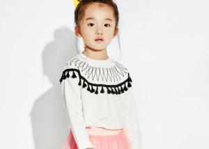 Quality Nice 100% Cotton Girls Winter Sweater , Warm Girls Crew Neck Sweater wholesale