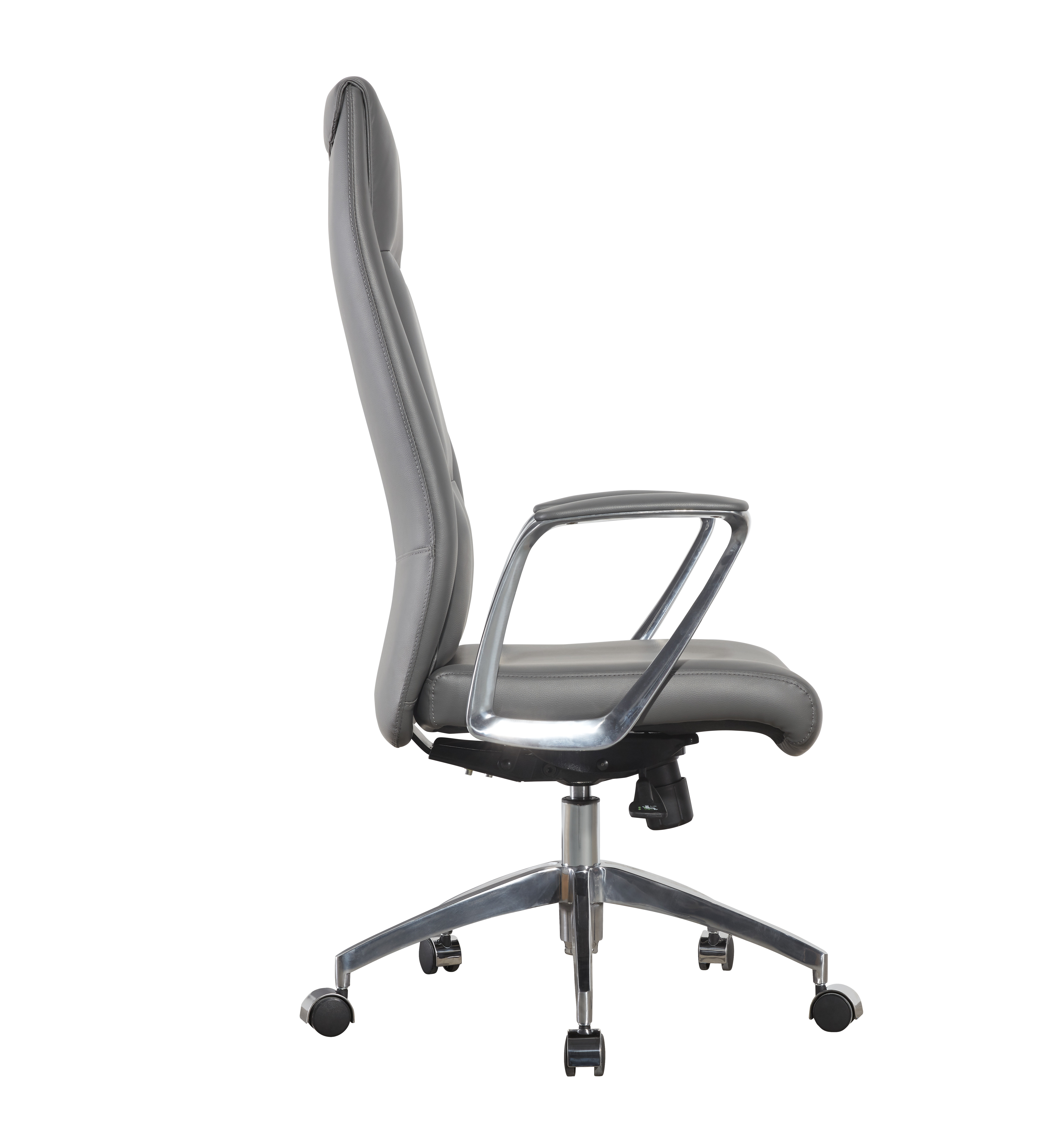 330LBS Ergonomic PU Leather Office Swivel Chairs BIFMA High Back Brown