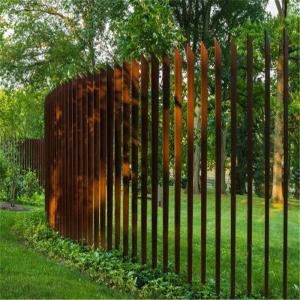 Quality Garden Farm Metal Picket Corten Steel Privacy Screen Serpentine Layout wholesale