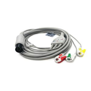Quality Electrocardiograph 6 Pin 3 Lead ECG Cables And Leadwires Adult Pediatric wholesale