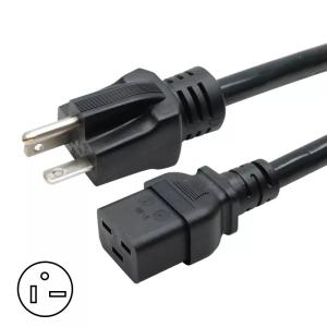 Quality USA 6-20P 3 Prong Extension Cable , C19 Power Cord For Power Supply wholesale